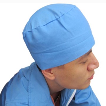 Mũ trùm đầu y tế màu xanh