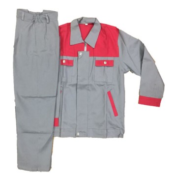 Quần áo bảo hộ kaki phối màu đỏ xám nhập khẩu