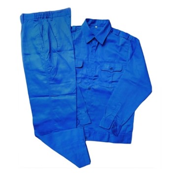 Quần áo bảo hộ vải chéo xanh công nhân giá rẻ