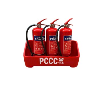 Kệ nhựa đựng 3 bình cứu hỏa, hàng chất lượng cao không han gỉ, an toàn và chịu lực tốt