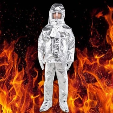 Bộ quần áo chống nóng chịu nhiệt tráng bạc