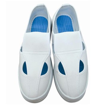 Giày phòng sạch chống tĩnh điện 4 lỗ màu trắng