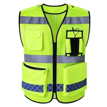 Áo lưới cảnh sát giao thông phản quang 3 đường ngang đẹp