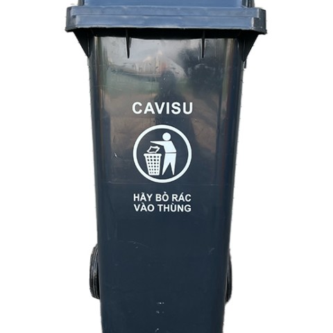 Thùng rác nhập khẩu CAVISU 120 lít màu Ghi