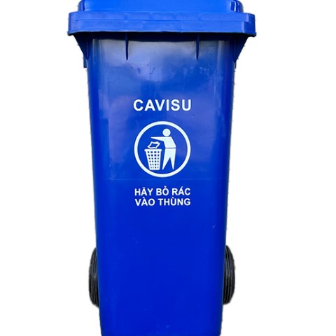 Thùng rác nhập khẩu CAVISU 120 lít màu Xanh dương