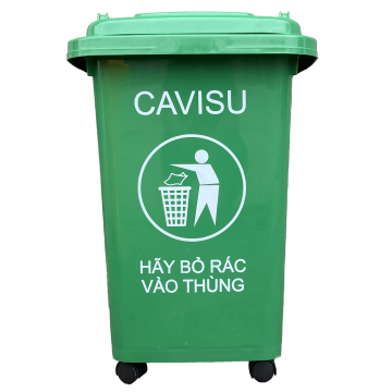 Thùng rác nhập khẩu CAVISU 60 lít màu xanh lá