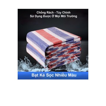 Bạt kẻ xây dựng, bạt dứa, bạt sọc đỏ xanh trắng bán theo mét dài