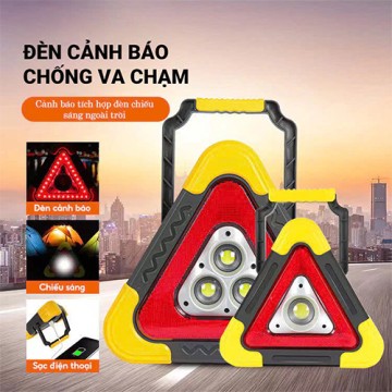 [Bản Nhỏ NLMT] Đèn Cảnh Báo Tam Giác Đa Năng Kiêm Pin Sạc Dự Phòng