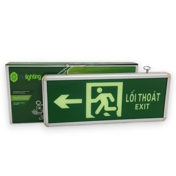 Đèn exit chỉ dẫn thoát hiểm đi bên trái