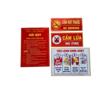 Bộ tiêu lệnh phòng cháy chữa cháy decal cứng loại 1