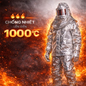 Bộ quần áo chống nóng - chống cháy chịu nhiệt tráng bạc 