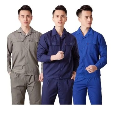 Quần áo bảo hộ vải chéo xanh công nhân giá rẻ Đủ Màu