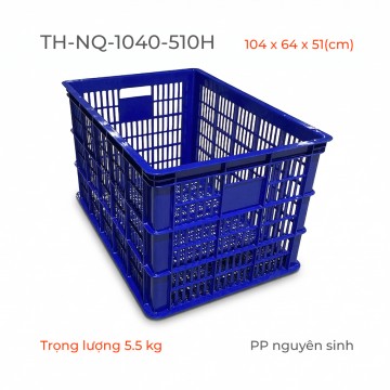 Thùng Nhựa Sóng Hở Nhật Quang Thùng Nhựa 1040 x 640 x 510 NQ-1040-510H