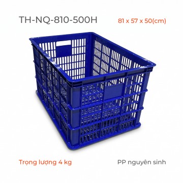 Thùng Nhựa Sóng Hở Nhật Quang Thùng Nhựa 810 x 570 x 500 NQ-810-500H