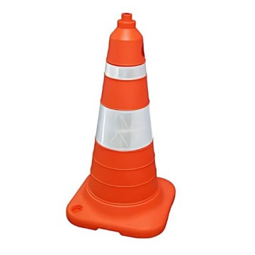 Cọc Tiêu nhựa LDPE Hàn Quốc giao thông phản quang hình chóp 100cm