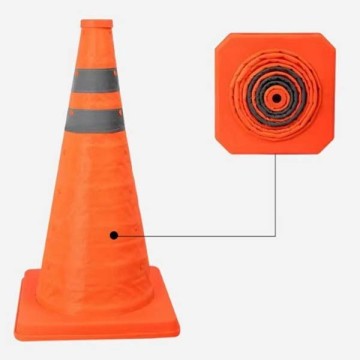 Cọc tiêu di động thu gọn có phản quang 68cm Nhật Quang