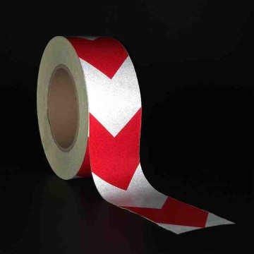 Cuộn dán Phản Quang trắng mũi tên đỏ 