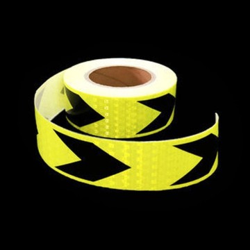 Cuộn dán Phản Quang vàng chanh mũi tên đen