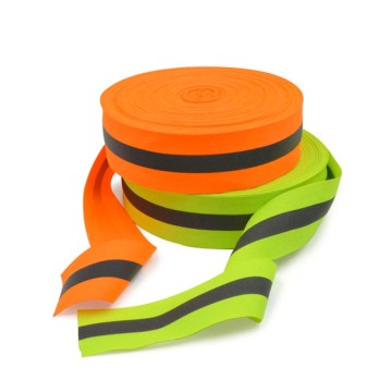 Dây Vải Phản Quang May Mặc sọc Nõn - Cam 