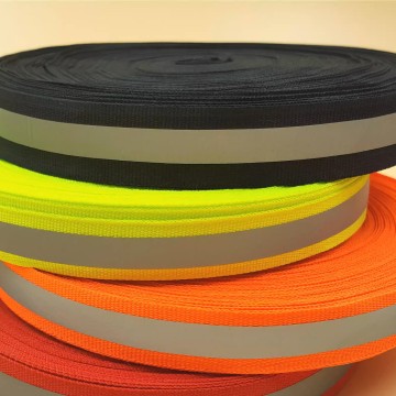 Dây Vải Phản Quang May Mặc sọc Nõn - Cam 5cm Nhật Quang