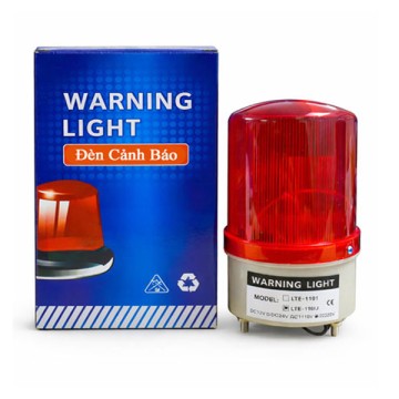 Đèn cảnh báo giao thông, công trường 220V có còi màu đỏ