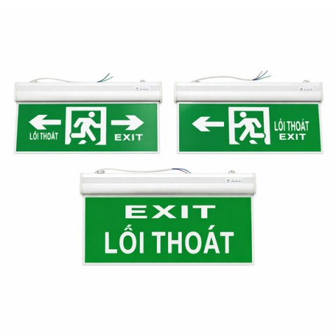 Đèn exit  thoát hiểm cao cấp 2 mặt đủ các hướng