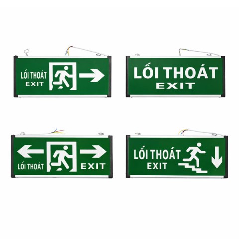 Đèn exit thoát hiểm 2 mặt các hướng