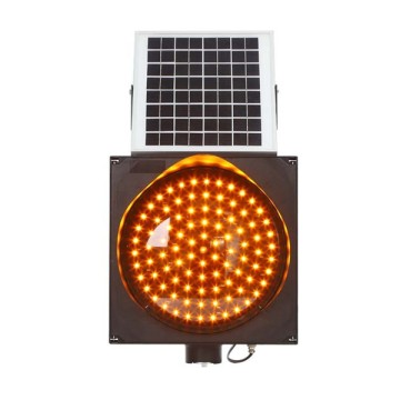 Đèn cảnh báo năng lượng mặt trời nháy 24h, có mái che chống nước 