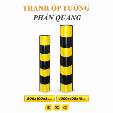 Thanh ốp tường tròn cao su có phản quang