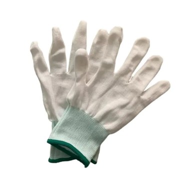 Găng tay trắng không phủ có vắt sổ cổ tay