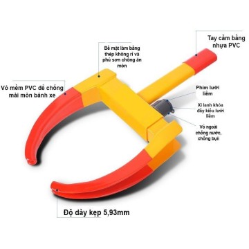 Khóa Bánh Xe ô tô đa năng mã 002