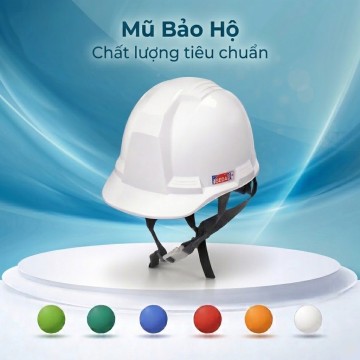 Mũ bảo hộ Hàn Quốc SSEDA Mặt Vuông có núm vặn 4 vành nhựa có Xốp Loại 1