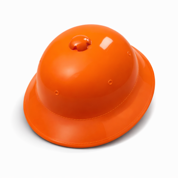 Mũ cối bảo hộ lao động chống va đập vành trong nhựa 4 quai vải màu cam Nhật Quang