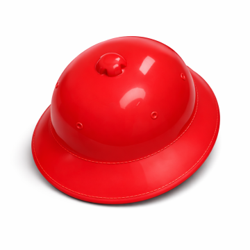 Mũ cối bảo hộ lao động chống va đập vành trong nhựa 4 quai có xốp màu đỏ Nhật Quang 