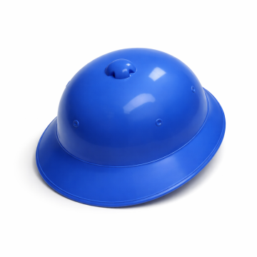 Mũ cối bảo hộ lao động chống va đập vành trong nhựa 4 quai có xốp màu xanh dương Nhật Quang 