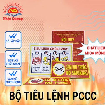 Bộ tiêu lệnh phòng cháy chữa cháy decal cứng loại 1