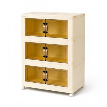 Tủ Nhựa Đựng Đồ Gấp Gọn 3 Ngăn 55cm Đa Năng – Tủ Nhựa Xếp Gọn Tiện Lợi