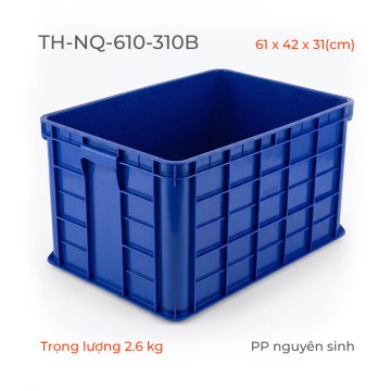 Thùng nhựa Đặc sóng bít công nghiệp siêu dày - Siêu Bền Nhật Quang TH-NQ-610-310B