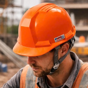 Mũ bảo hộ Hàn Quốc SSEDA Tròn có núm vặn 4 Quai Vành Nhựa Không Xốp Loại 2