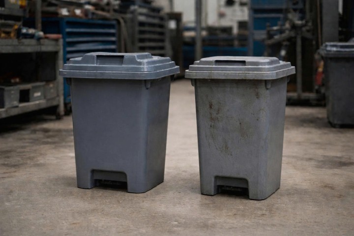 Thùng rác nhựa có chịu được dầu mỡ, hóa chất không?