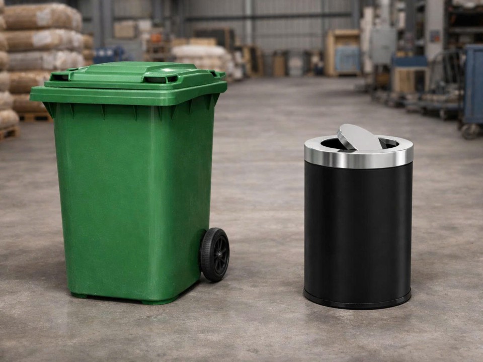 Thùng rác nhựa và thùng rác kim loại nên dùng loại nào, khác nhau ra sao?