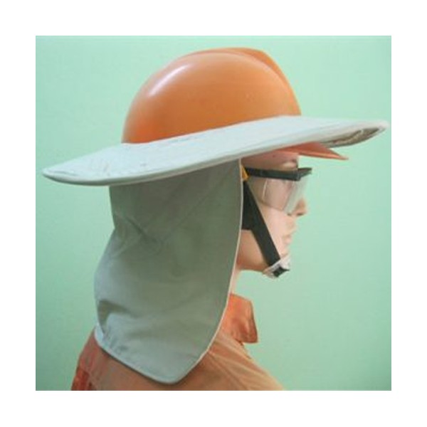 Vành mũ bảo hộ che nắng màu ghi sáng, chống tia UV, thấm hút mồ hôi