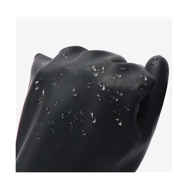 Găng tay cao su chống acid đen dài 35cm