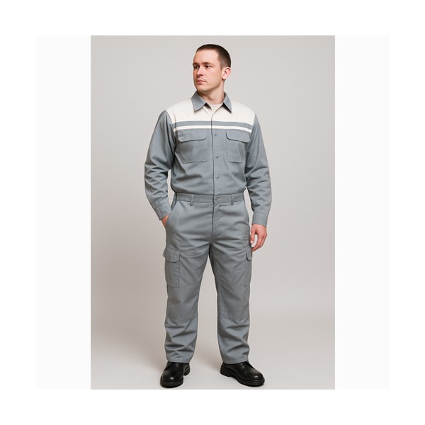 Quần áo bảo hộ pha màu ghi vải Pangzim Hàn Quốc 2721