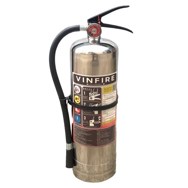 Bình Chữa Cháy Bột ABC(e) 4kg tiêu chuẩn Nhật Bản chất lượng cao xịt là tắt, inox 304 ko gỉ