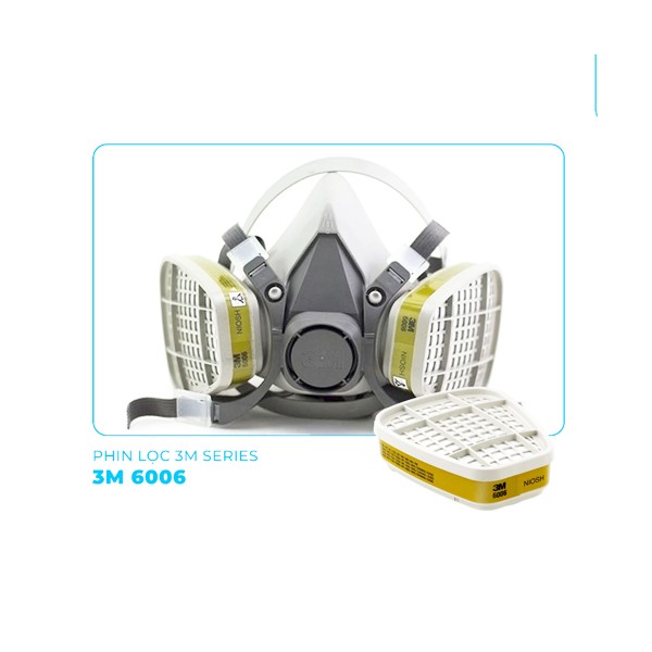 Phin lọc 3M 6006 lọc hơi hóa chất hữu cơ/ Axit, phòng độc, chống hoá chất, hơi vô cơ, hữu cơ giá tốt