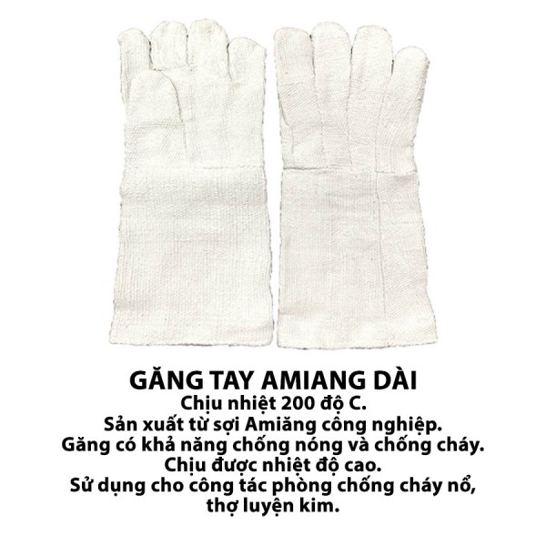 Găng tay chịu nhiệt Amiang dài