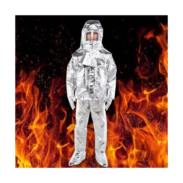 Bộ quần áo chống nóng chịu nhiệt tráng bạc