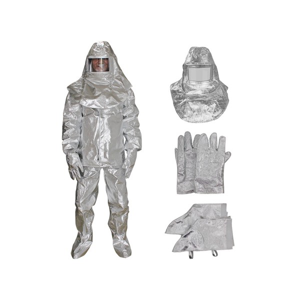 Bộ quần áo chống nóng chịu nhiệt tráng bạc