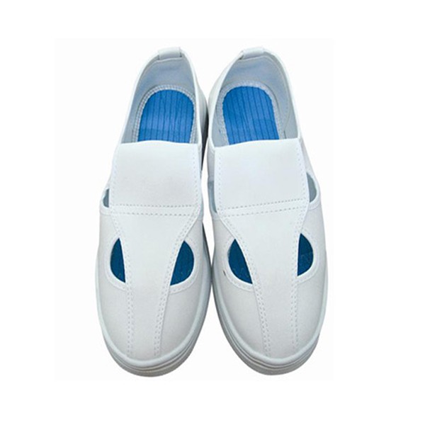 Giày phòng sạch chống tĩnh điện 4 lỗ màu trắng